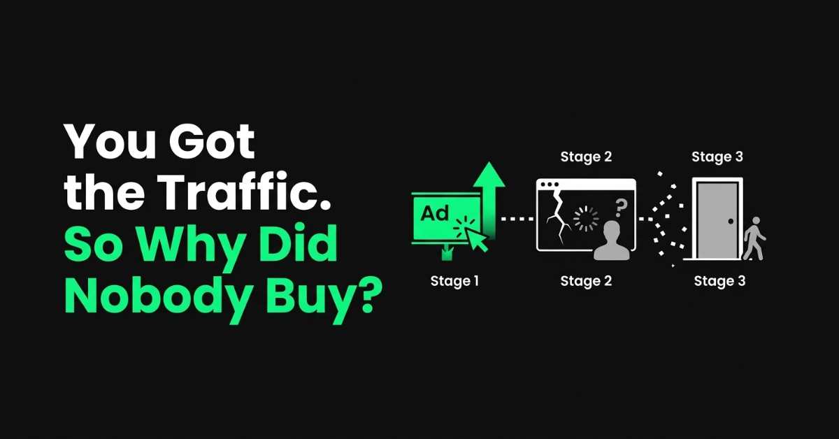 Business owner seeing paid ads with high clicks but no conversions in reality