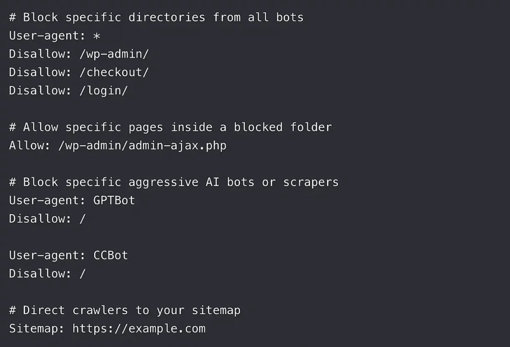 example of content inside robots.txt file
